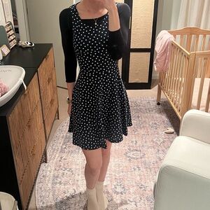 Polka Dot Black Dress